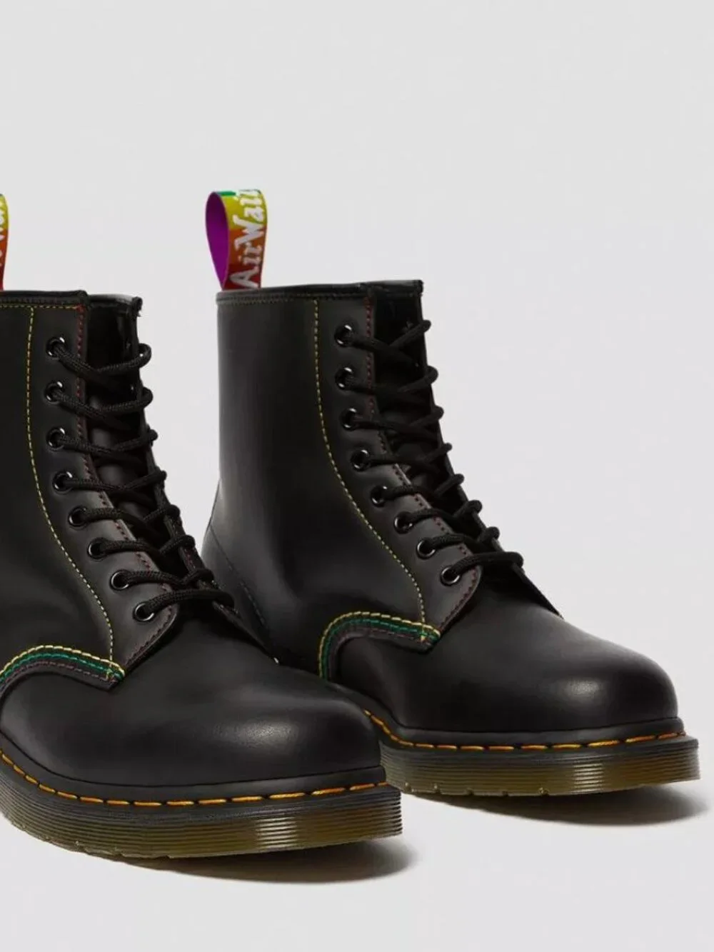 DR. MARTENS Unisex 1460 For Pride Smooth Leather Lace Up Boots Size 8M/9W Black - Picture 2 of 14